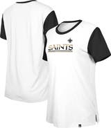 New Era Women's New Era  White/Black New Orleans Saints Third Down Colorblock T-Shirt