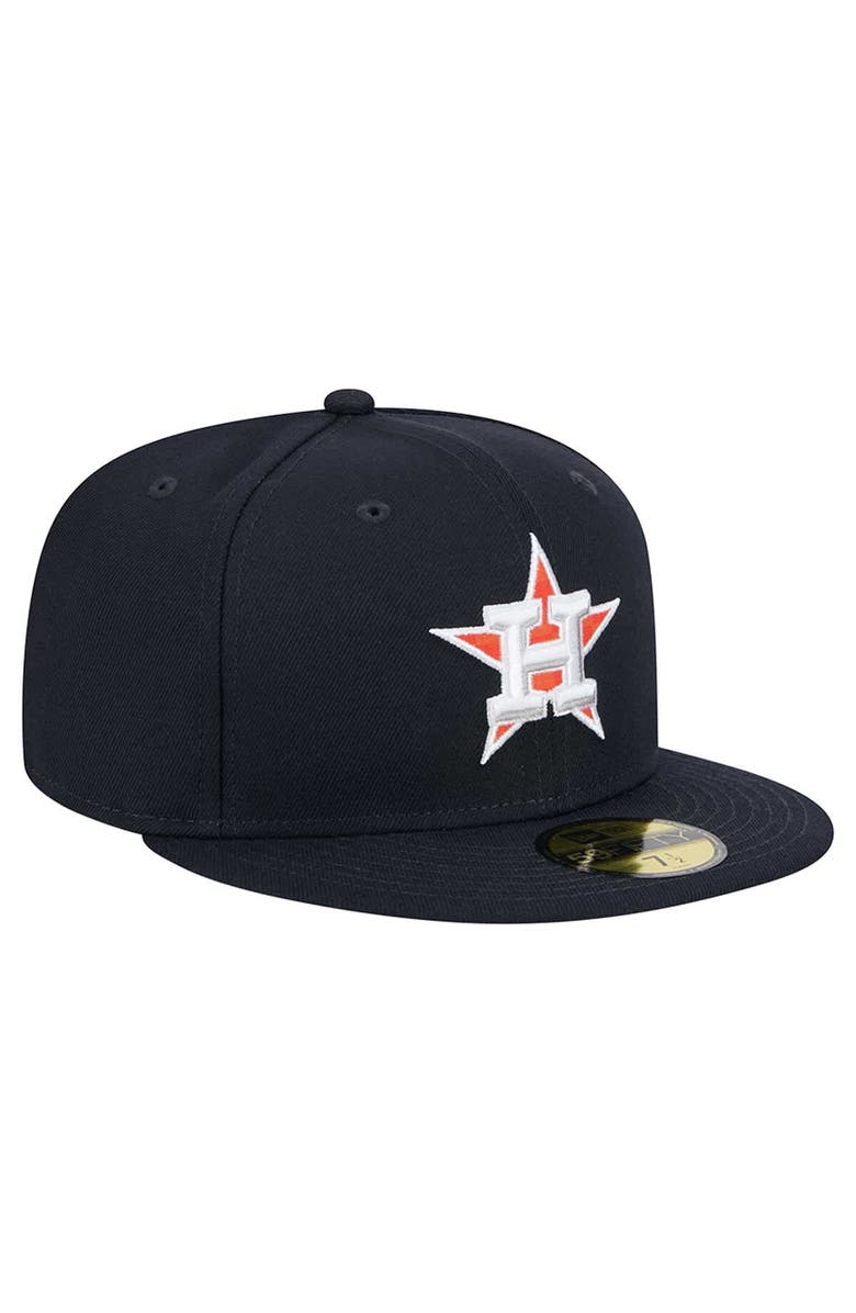 New Era Men's New Era Navy Houston Astros Checkered Undervisor 59FIFTY Fitted Hat, Alternate, color, 