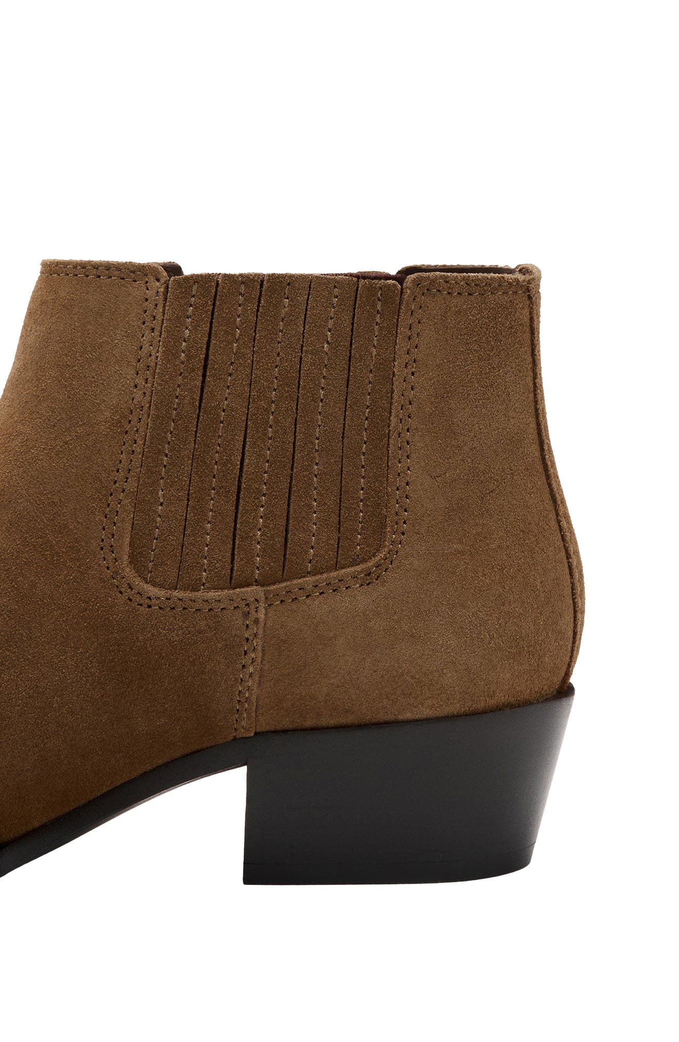 MANGO Block Heel Chelsea Boot, Alternate, color, Tobacco Brown