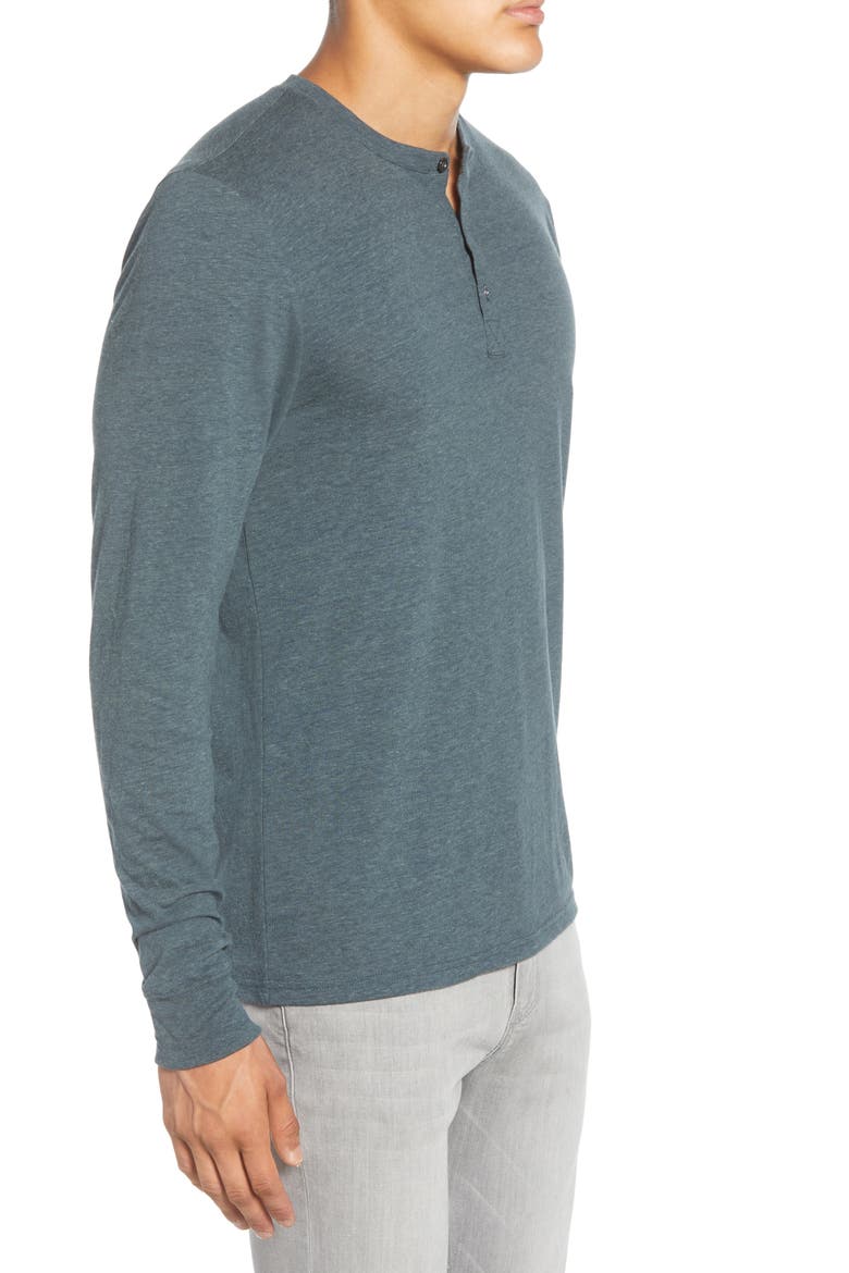 Long Sleeve Henley, Alternate, color, GUNMETAL