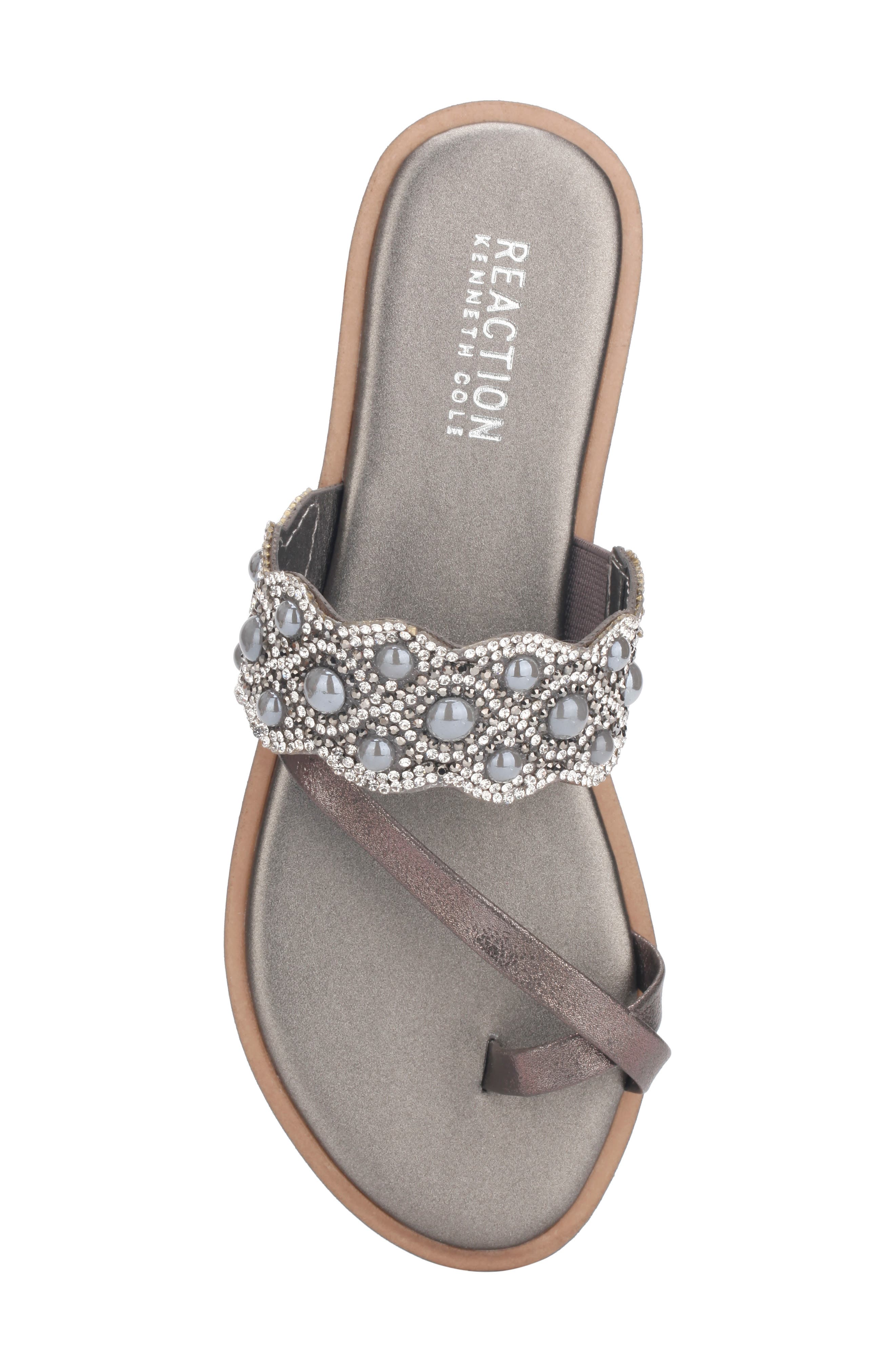 Reaction Kenneth Cole Embellished Toe Loop Sandal, Alternate, color, 