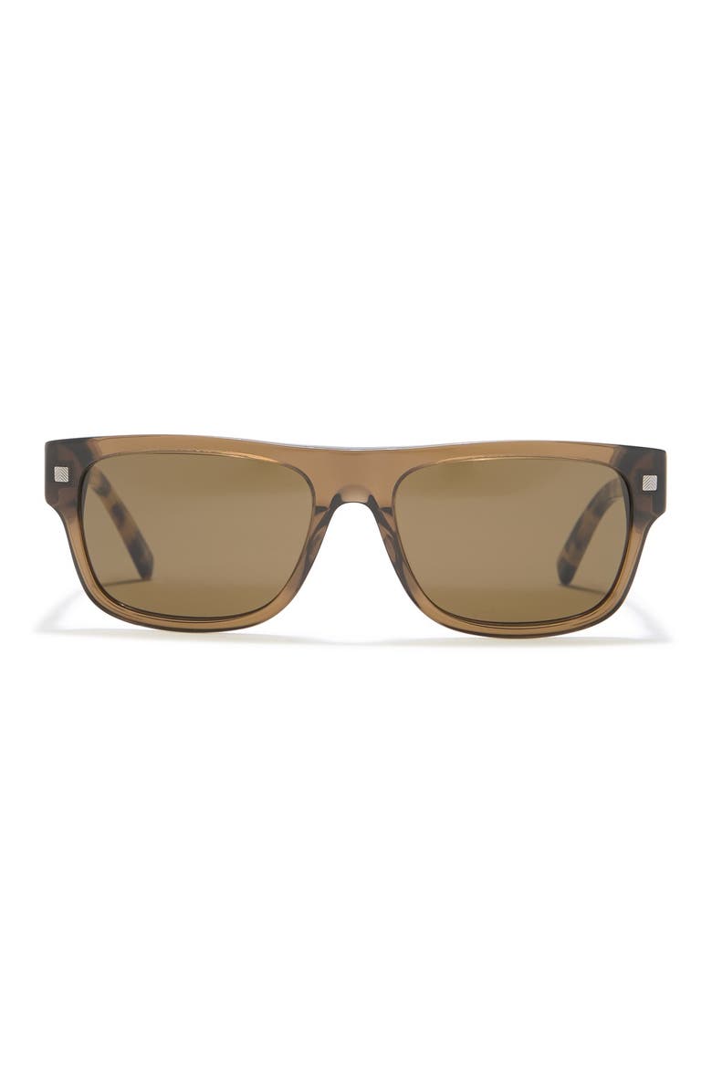 ZEGNA 56mm Square Sunglasses, Alternate, color,
