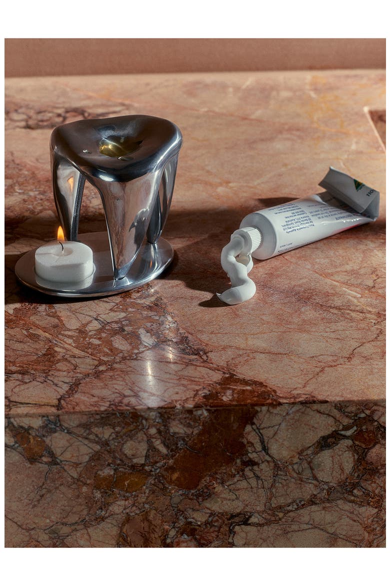 Hand Cast Oil Burner, Alternate, color, ALUMINIUM