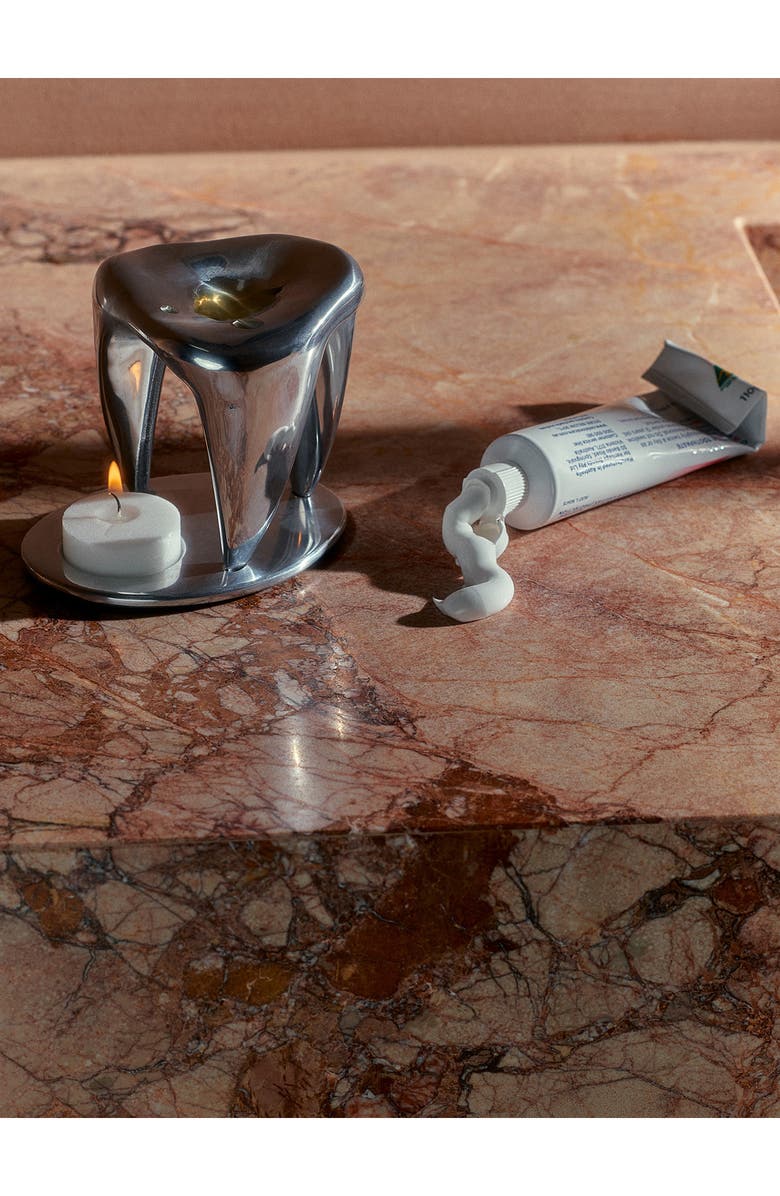 TSU LANGE YOR Hand Cast Oil Burner, Alternate, color, Aluminium