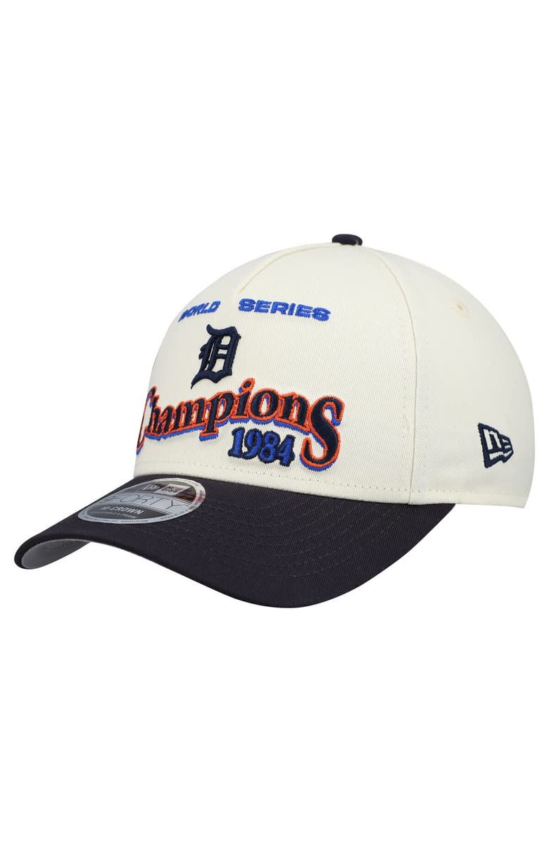 New Era Men's New Era  Cream/Navy Detroit Tigers World Series 9FORTY M-Crown Adjustable Hat, Alternate, color, Cream