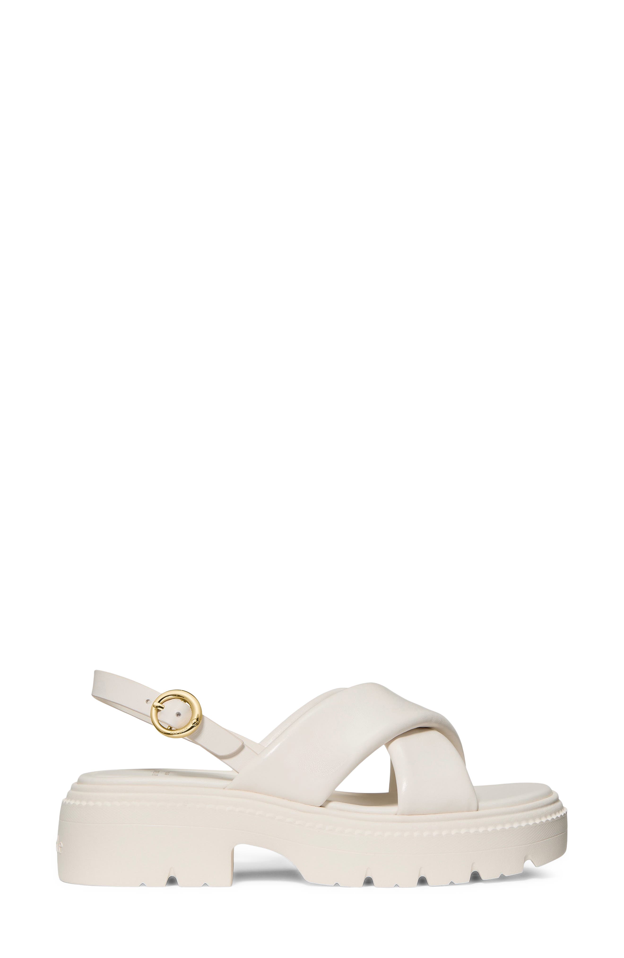 slingback platform sandal, Alternate, color, CREAM