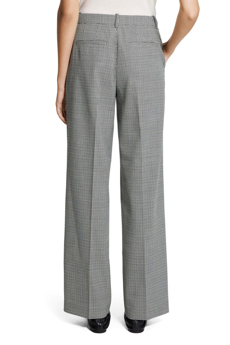 Plaid Wide Leg Wool Blend Pants, Alternate, color, BLACK MULTI
