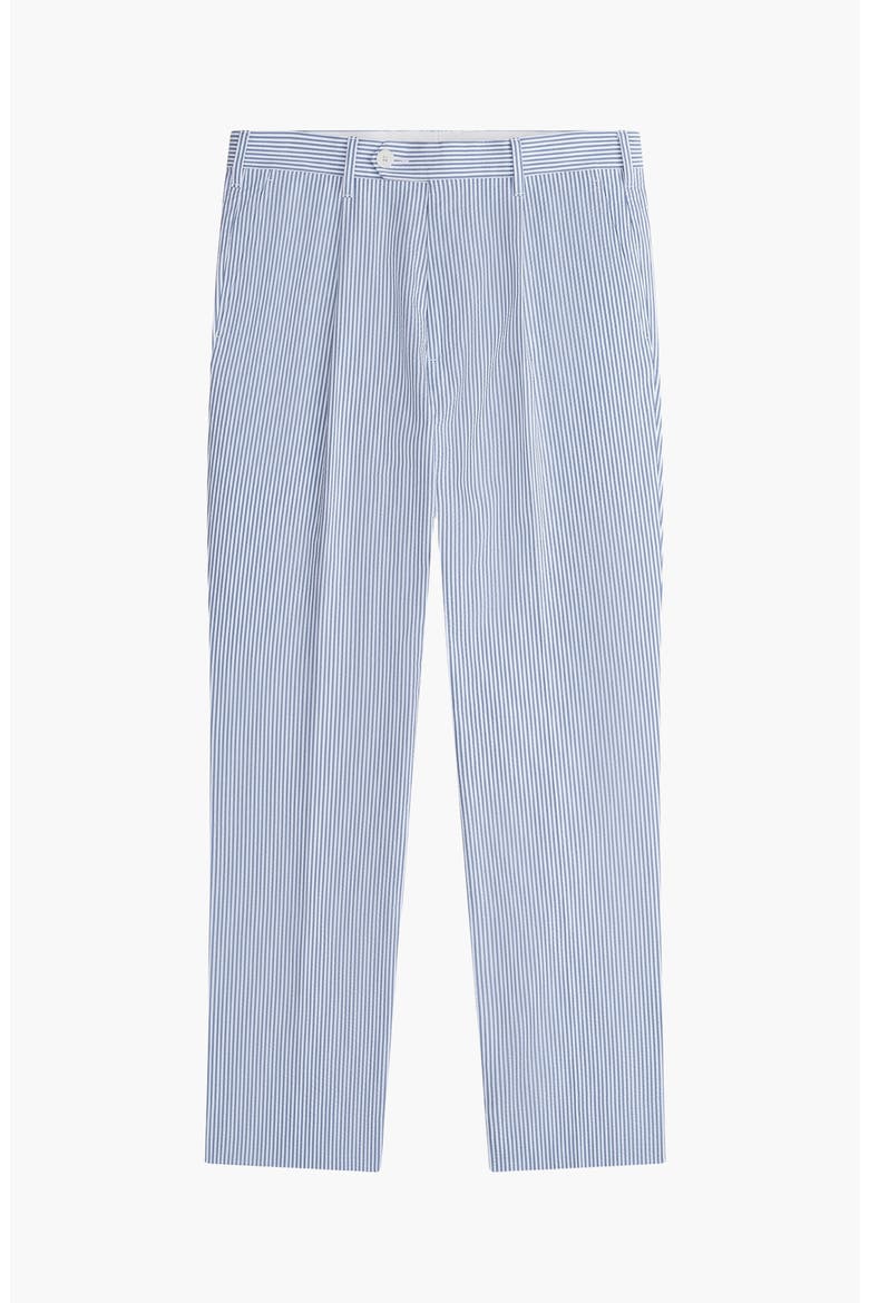 Seersucker Regular Fit Suit Pants, Alternate, color, Blue & White