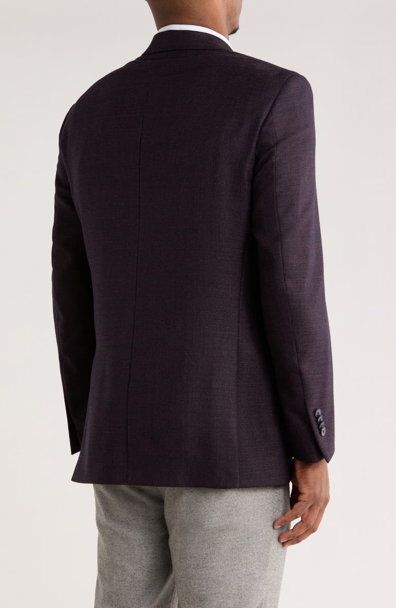 Peter Millar Textured Wool Sport Coat, Alternate, color, Maroon / Dark Red