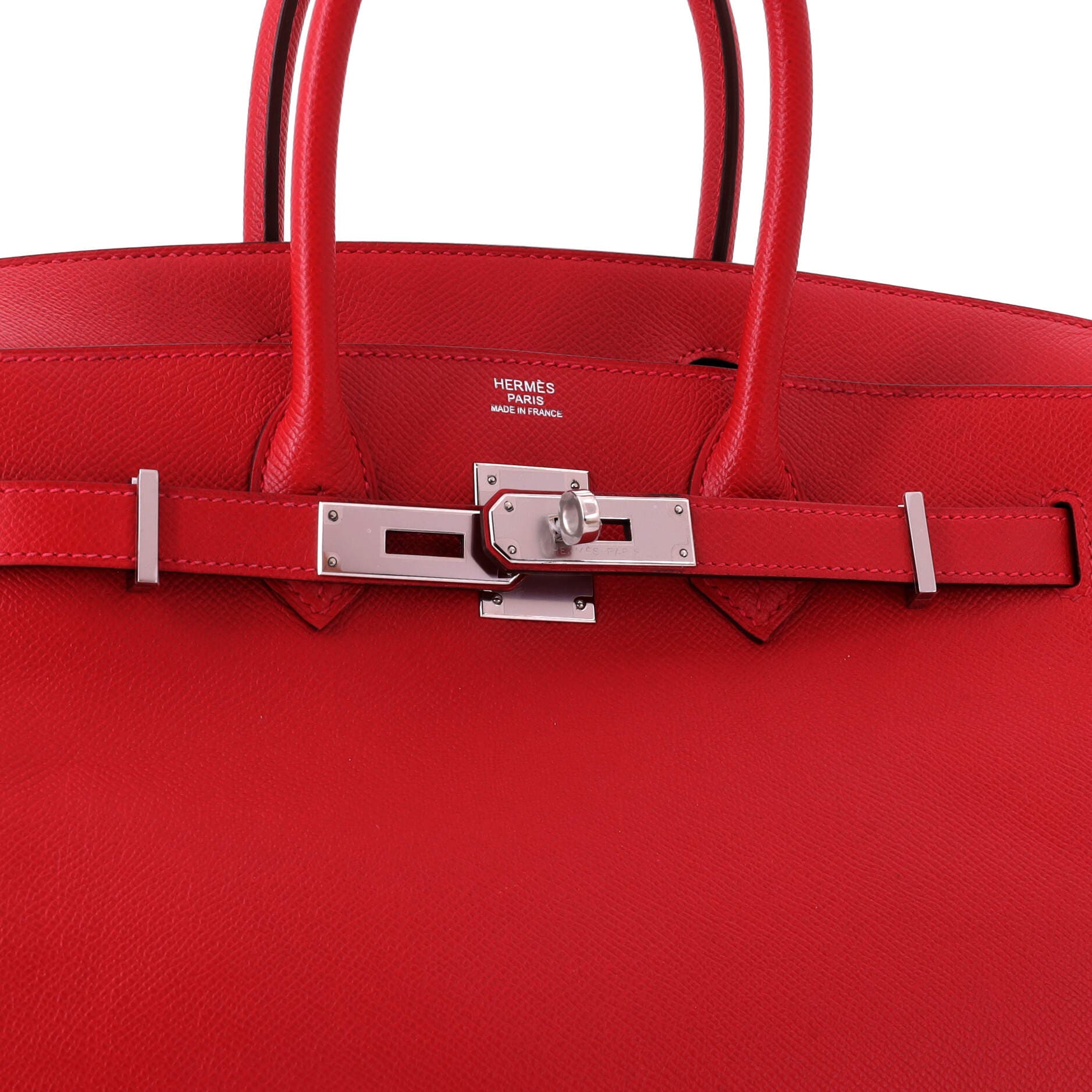 Pre-Owned Hermes Birkin Handbag Red Epsom with Palladium Hardware 30, Alternate, color, Rouge Vif