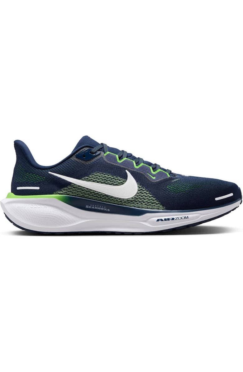 Nike Unisex Nike Navy Seattle Seahawks Zoom Pegasus 41 Running Shoes, Main, color,