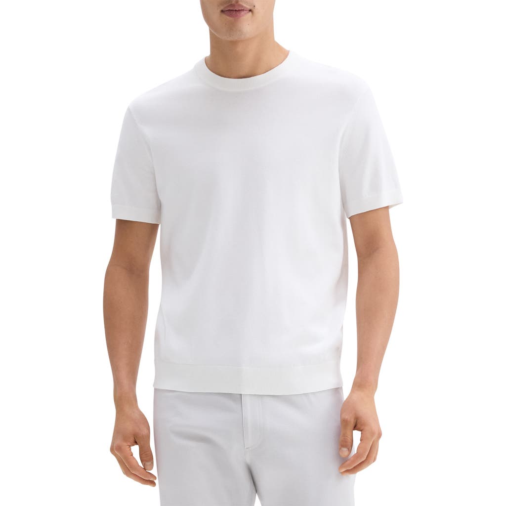Theory Clinton Relaxed Cotton T-shirt In White