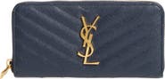 Saint Laurent Monogram Quilted Leather Wallet