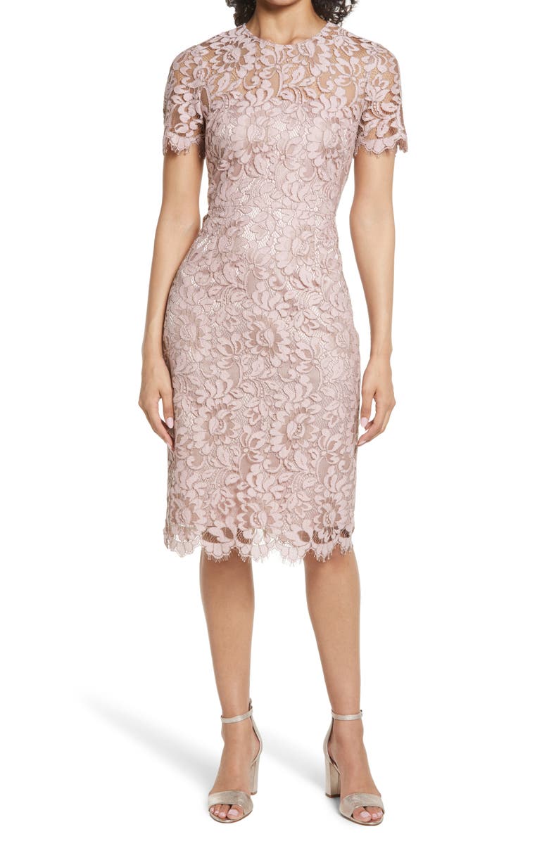 Eliza J Embroidered Lace Overlay Cocktail Dress | Nordstromrack