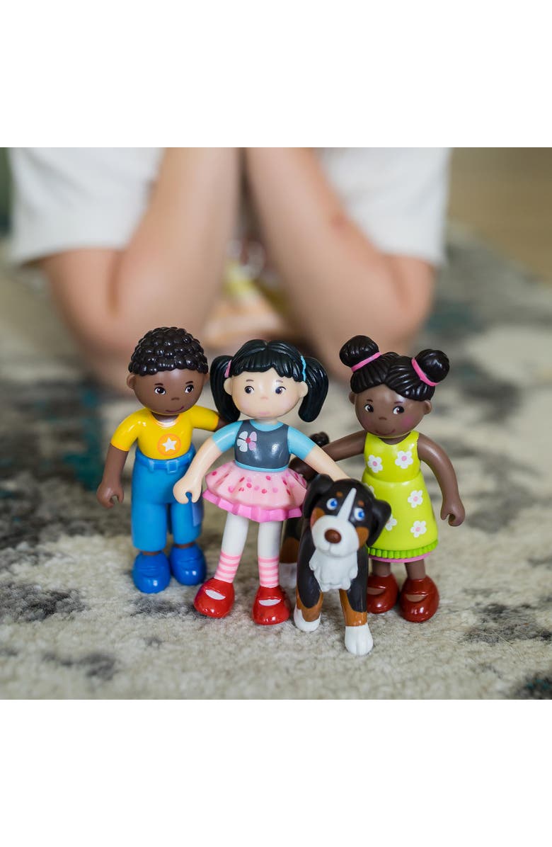 HABA Little Friends Naomi - 3.75" Girl Dollhouse Toy Figure with Pig Tails, Alternate, color, Multi