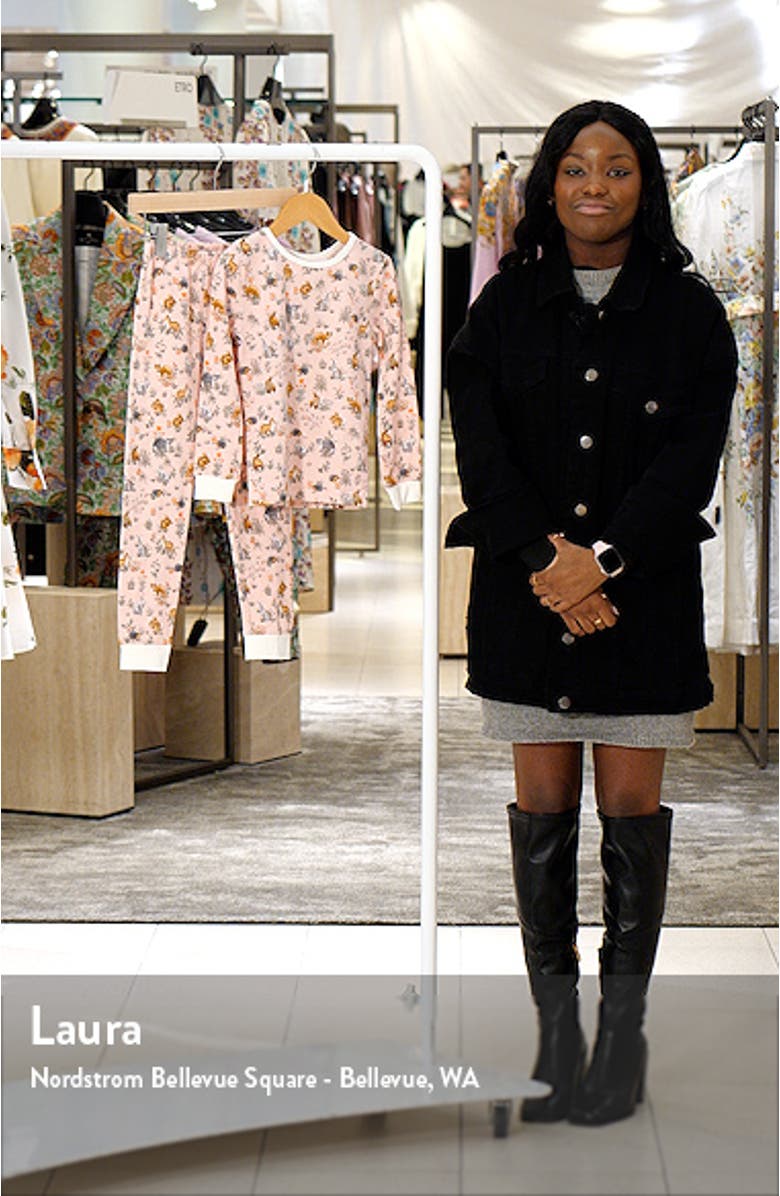 Print Fitted Organic Cotton Two-Piece Pajamas, sales video thumbnail