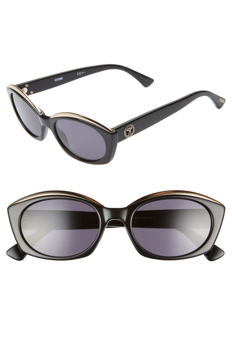 Moschino Core 53mm Oval Sunglasses, Main, color,