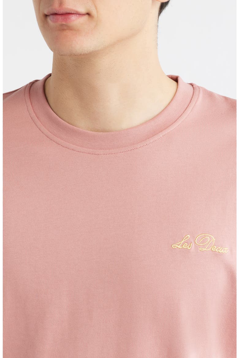 Wild Flower Embroidered Organic Cotton T-Shirt, Alternate, color, ASH ROSE PINK