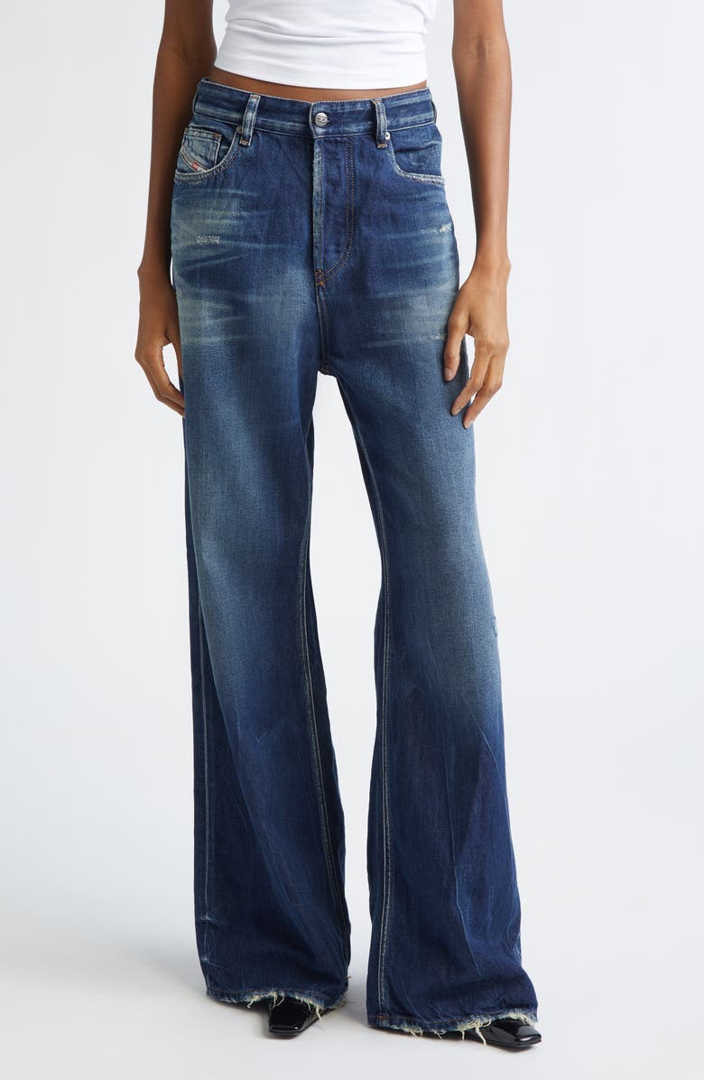 DIESEL<sup>®</sup> 1996 D-Sire Low Rise Wide Leg Jeans, Main, color, Denim