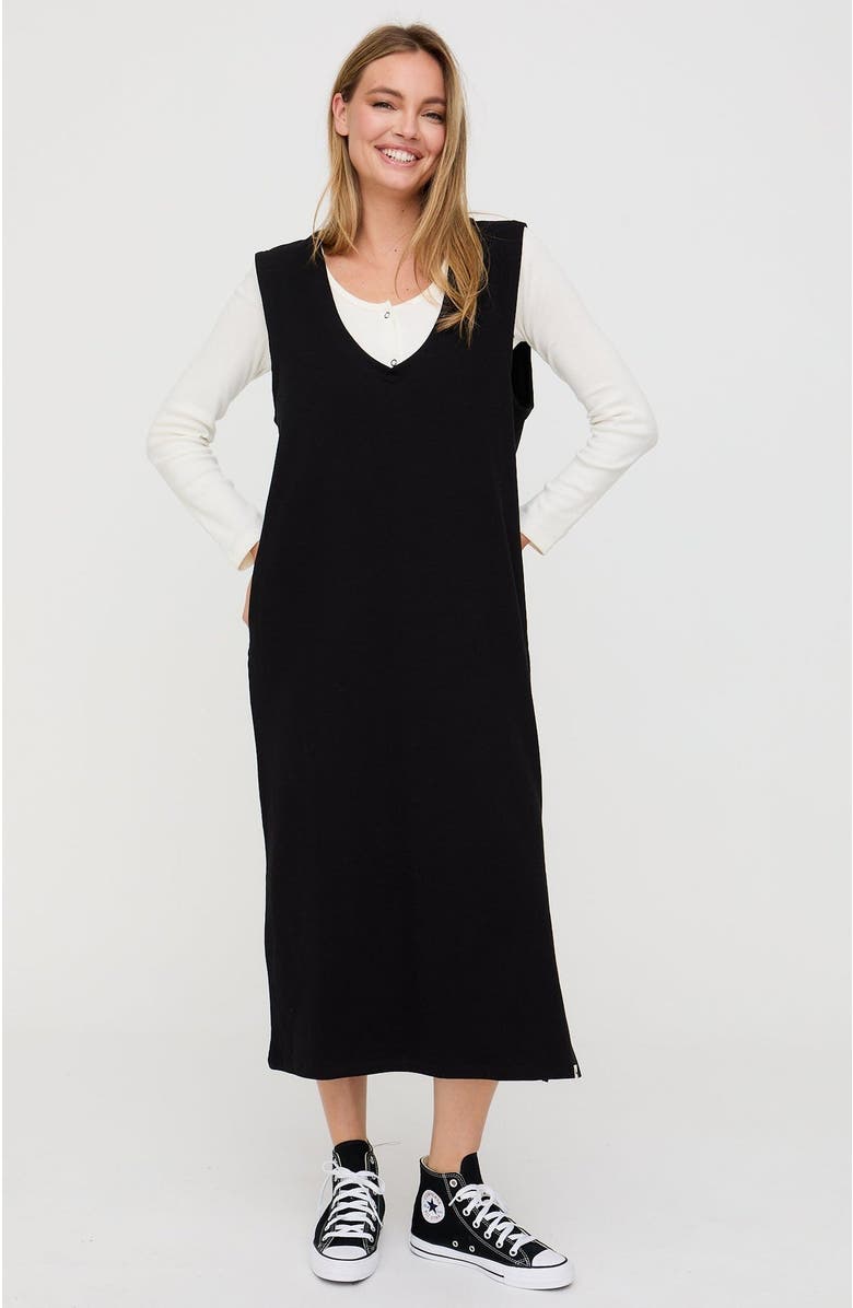 Turtledove London Organic Cotton Quinn Dress, Alternate, color, Black