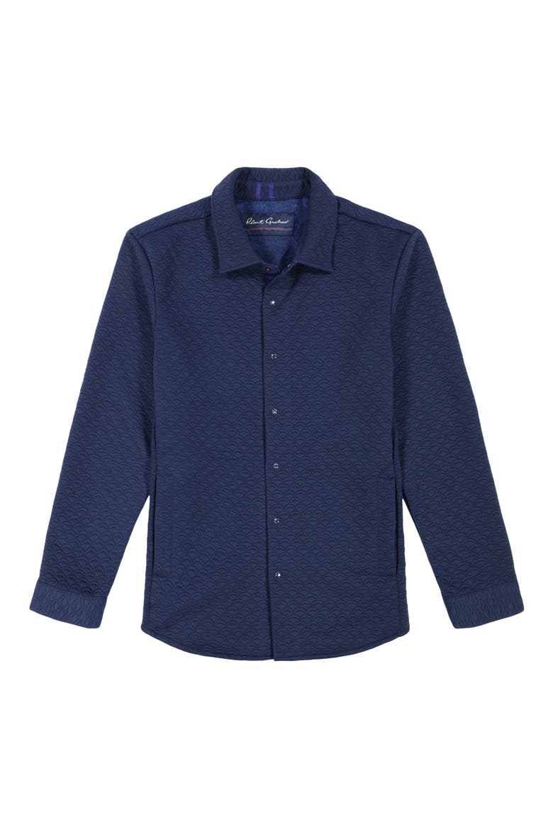 Downey 2 Slim Fit Knit Shirt Jacket, Alternate, color, NAVY