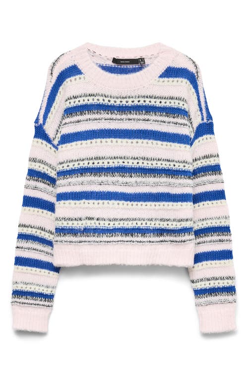 Vero Moda Lenora Stripe Pointelle Sweater In Multi