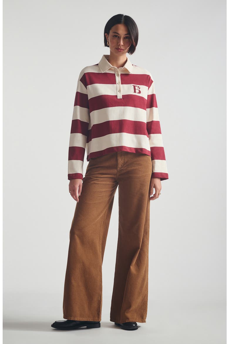 Stripe Rugby Shirt, Alternate, color, BIKING RED STRIPED