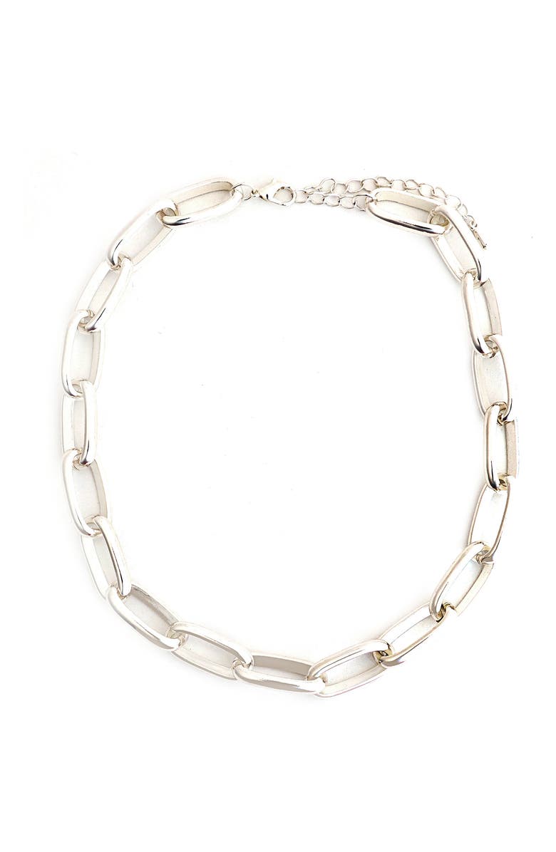 Panacea Link Chain Necklace, Main, color, Silver