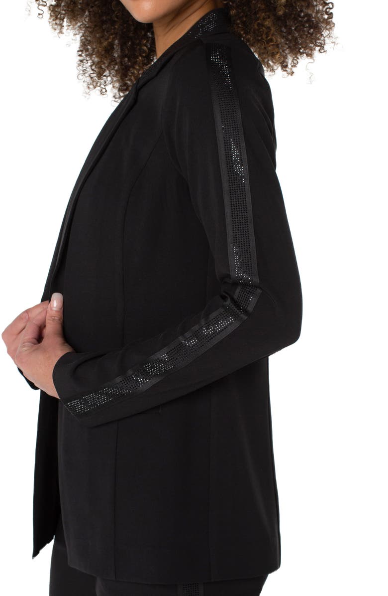 Liverpool Embellished Boyfriend Blazer, Alternate, color, Black