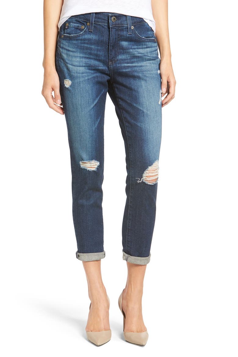 'The Beau' High Rise Slouchy Skinny Jeans, Main, color, WINNOW