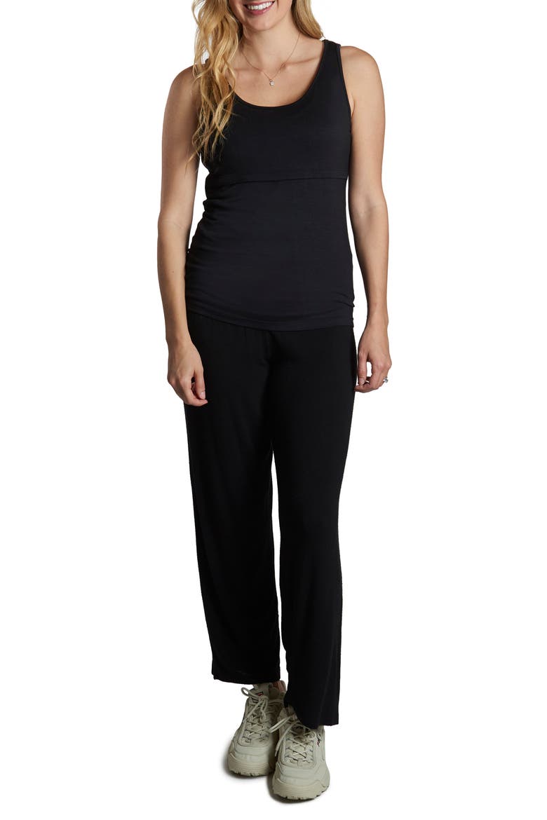 Pirlo During & After Maternity Pants, Alternate, color, BLACK