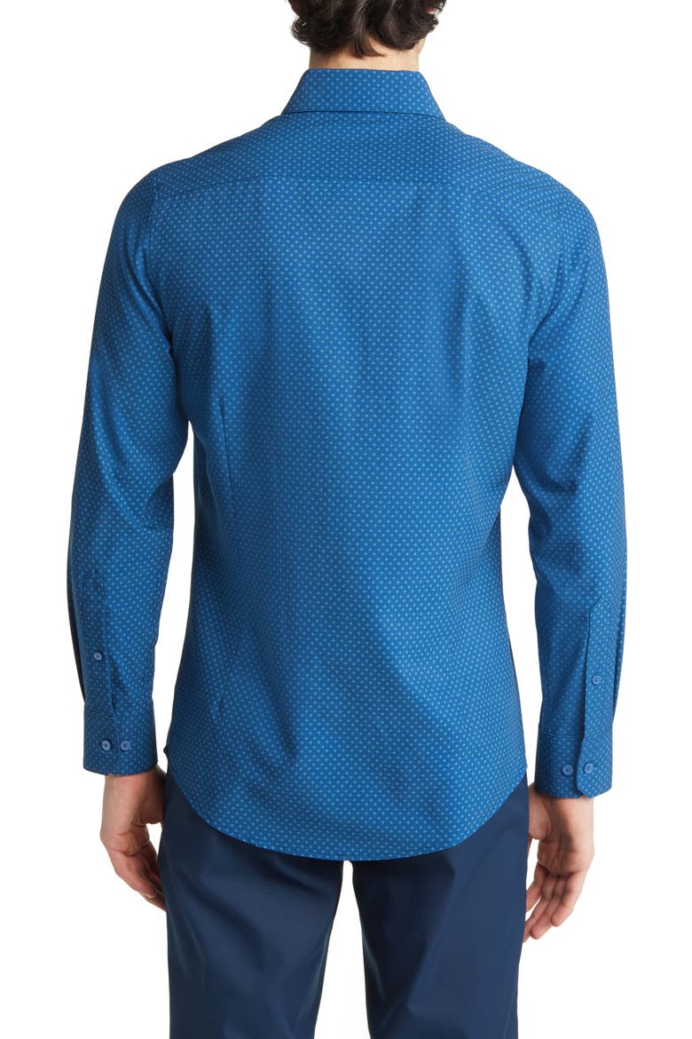 Leeward Star Print Button-Up Performance Shirt, Alternate, color, SET SAIL IPANEMA STAR PRINT