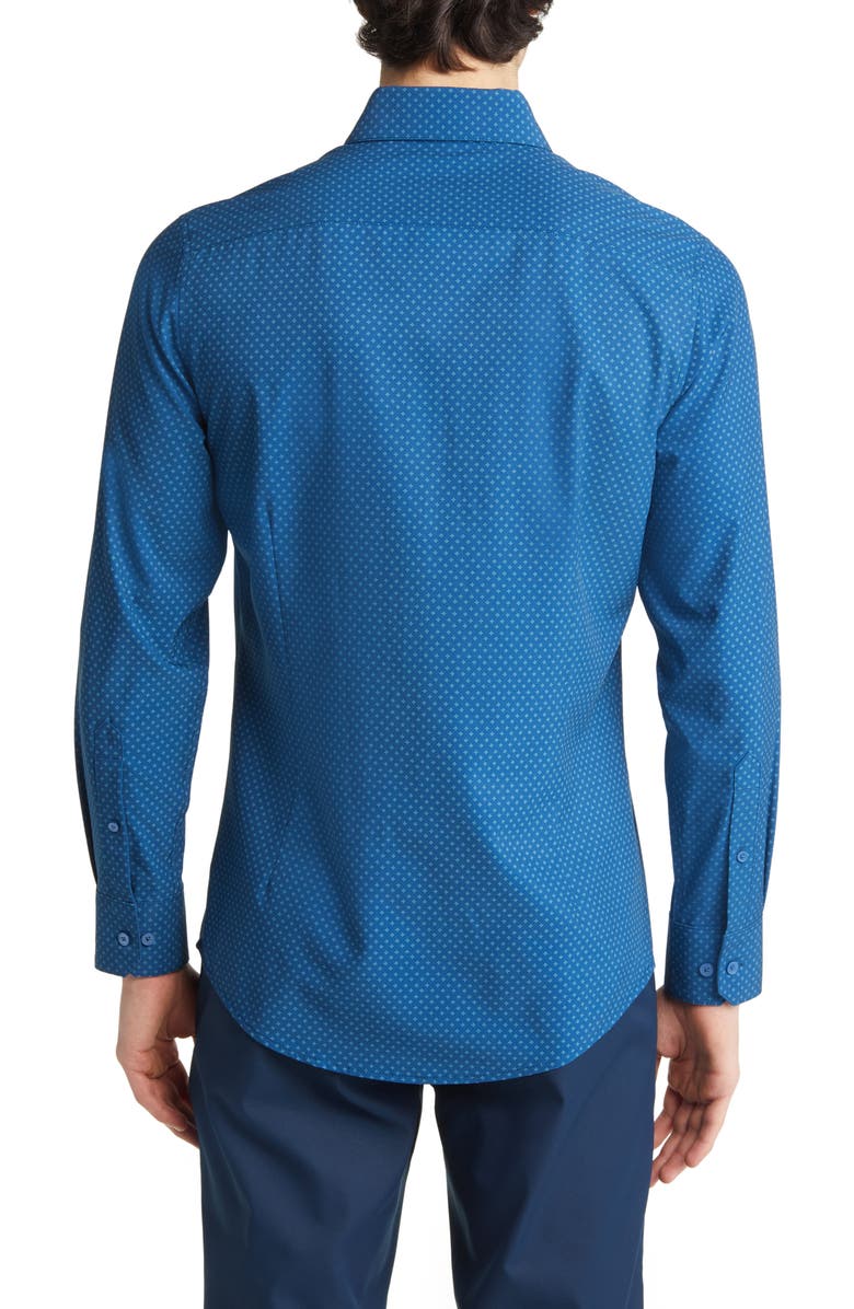 Mizzen+Main Leeward Star Print Button-Up Performance Shirt, Alternate, color,