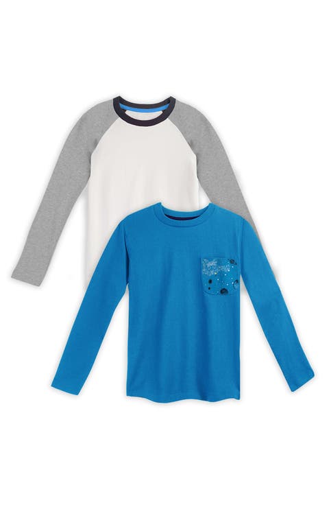 Organic Cotton Kids Long Sleeve T-Shirt 2-pack