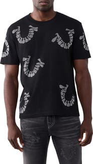 True Religion Wrapped Crystal Logo Graphic T-Shirt