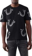 True Religion Wrapped Crystal Logo Graphic T-Shirt