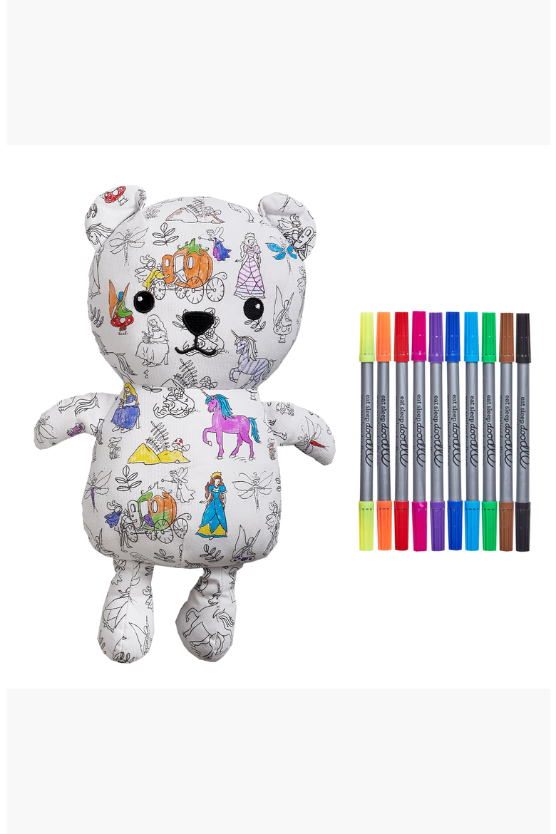 Artie Bear Color-in Teddy Bear, Main, color, White
