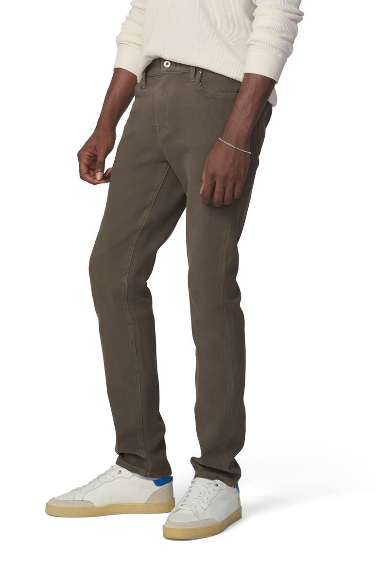 The Asher Slim Fit Twill Pants, Alternate, color, TEA LEAF