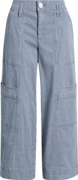 Wit & Wisdom Skyrise Cotton Crop Wide Leg Utility Pants