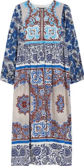 ☆DT☆入手困難☆お洒落Poplin Long Dress/GHIOTTO/WEEKEND Weekend Max Mara Ghiotto Floral Print Long Sleeve Cotton
