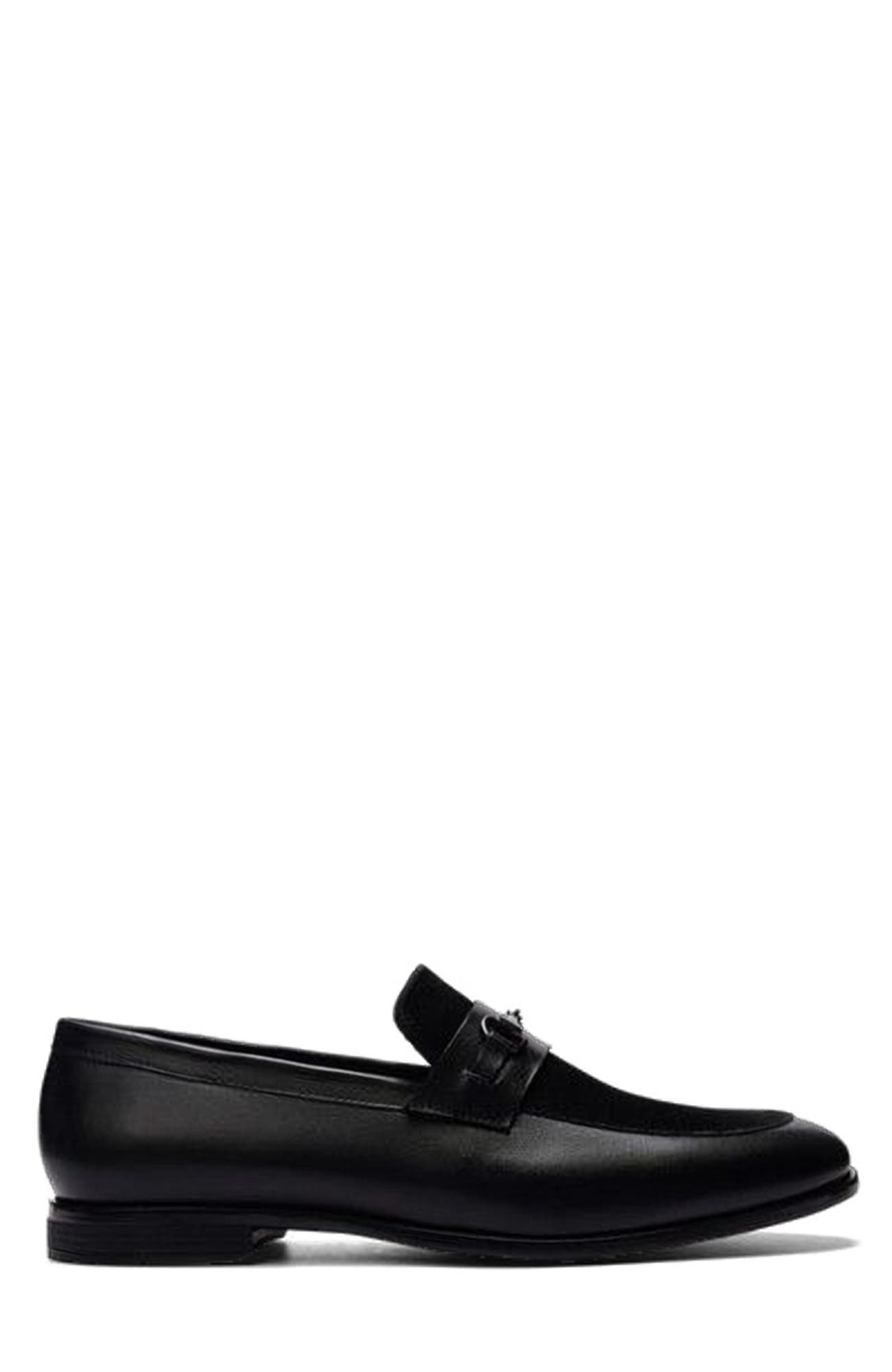 CARLOS SANTANA Lucien Bit Loafer, Alternate, color, Black Leather