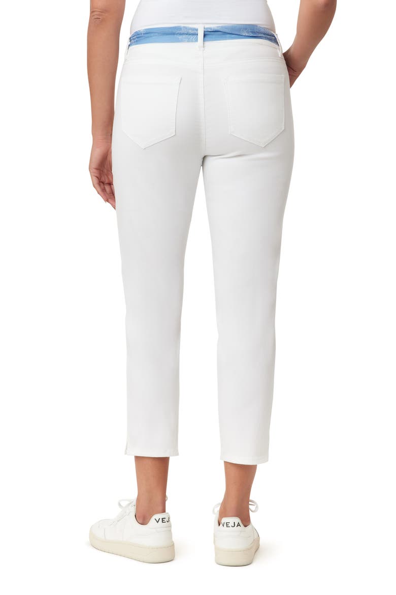Belted Skinny Crop Jeans, Alternate, color, WINDERMERE WHITE FLORAL