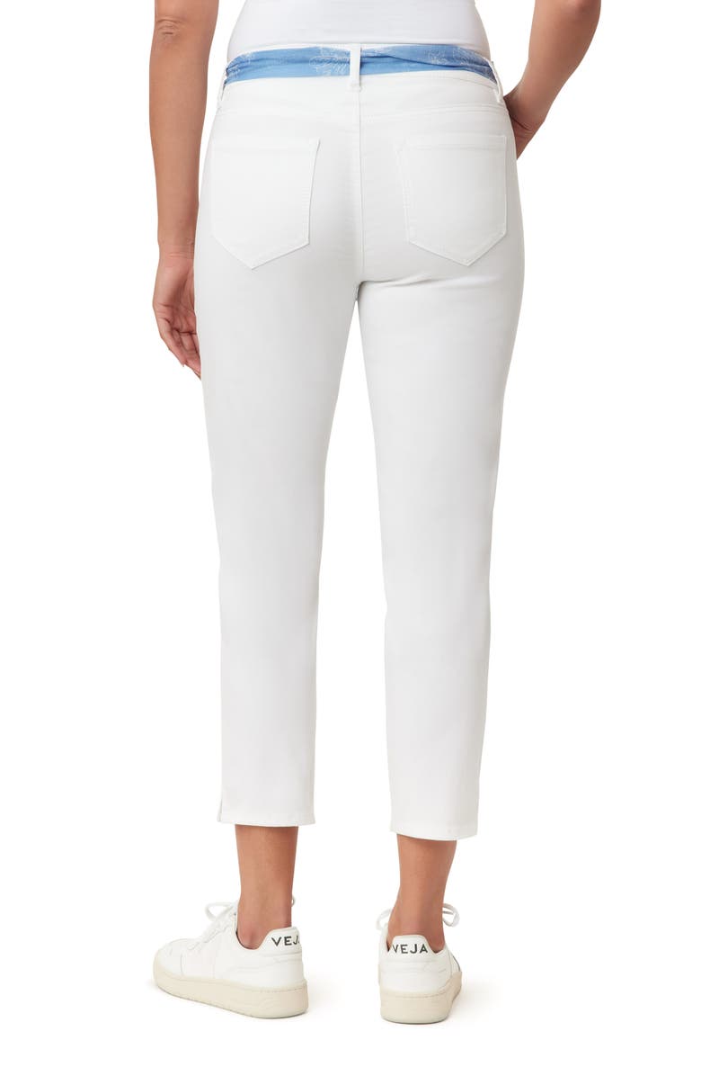 Kensie Belted Skinny Crop Jeans, Alternate, color, Windermere White Floral