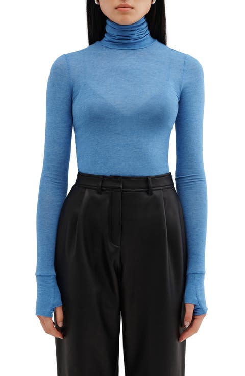 Tallin Sheer Turtleneck Top