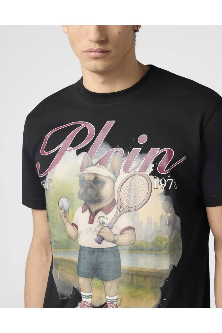 Round Neck T-Shirt New York Tennis Men, Alternate, color, black