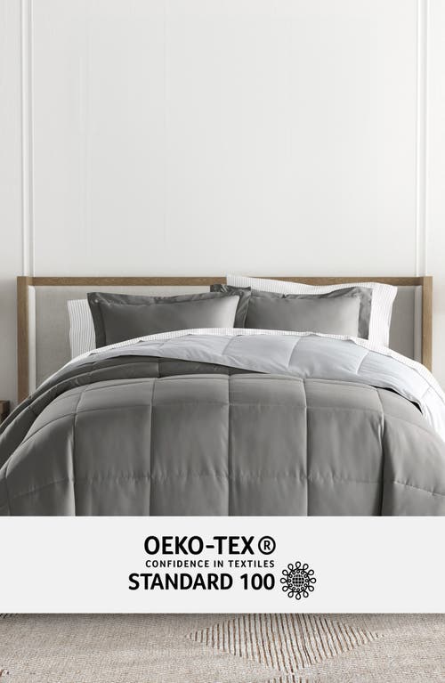 Homespun 7-piece Assorted Reversible Comforter Set In Gray