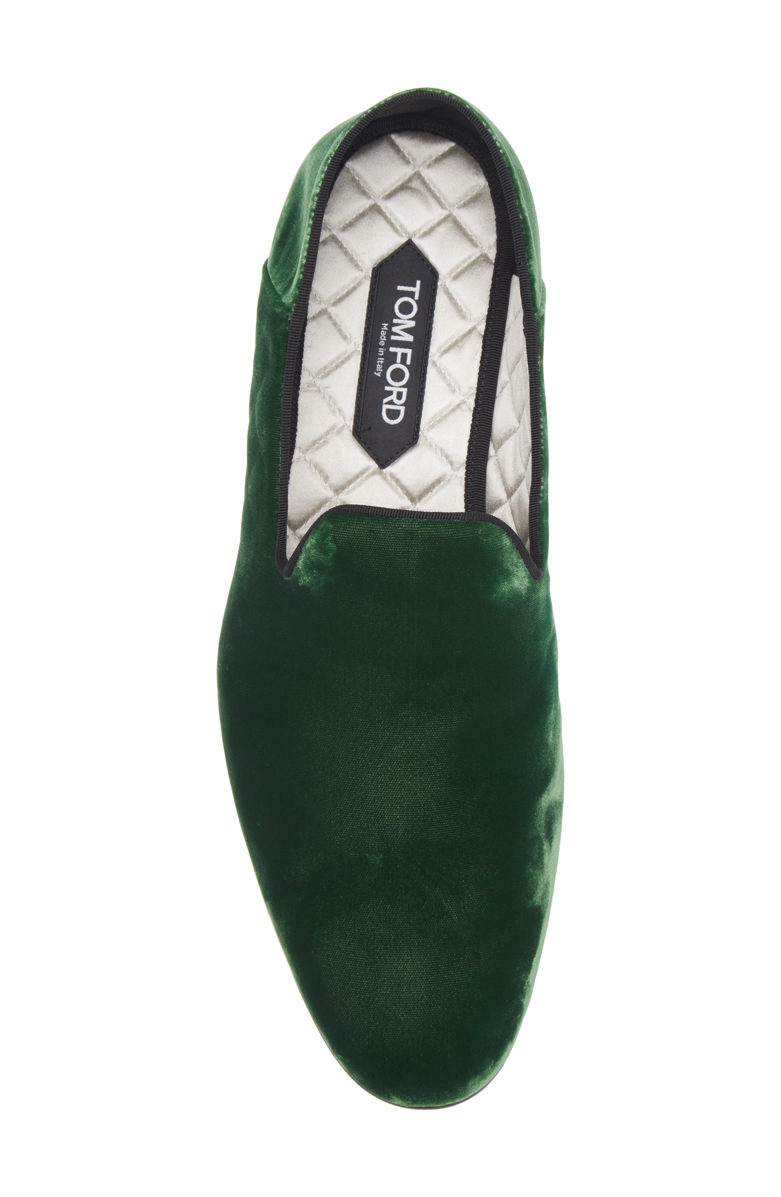 TOM FORD Velvet Smoking Slipper, Alternate, color, Emerald