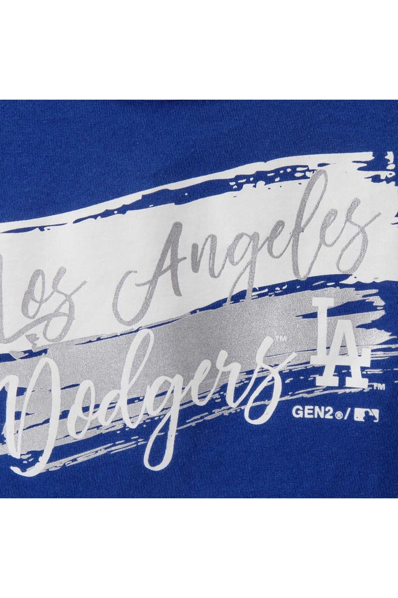 Girls Youth Royal Los Angeles Dodgers Brush Stroke Dolman T-Shirt, Alternate, color, Royal