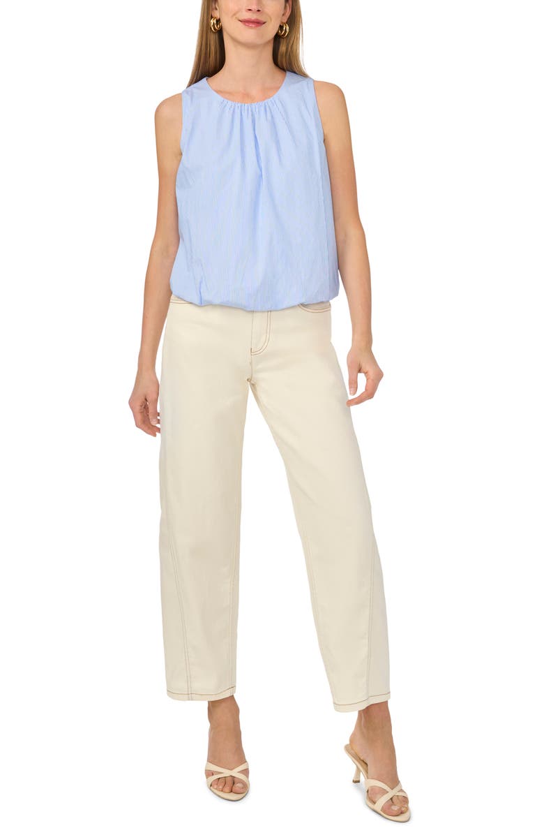 Vince Camuto Stripe Sleeveless Top, Alternate, color, Dusk Blue