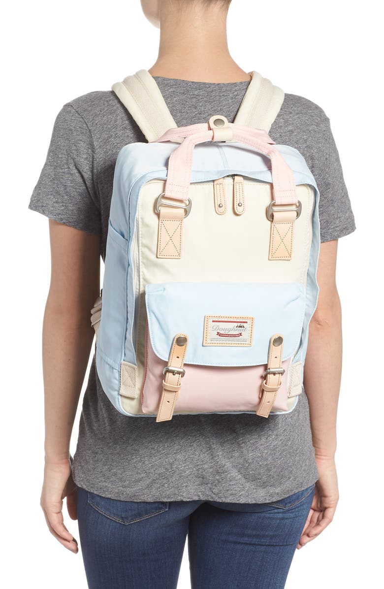 Doughnut Macaroon Colorblock Backpack, Alternate, color,